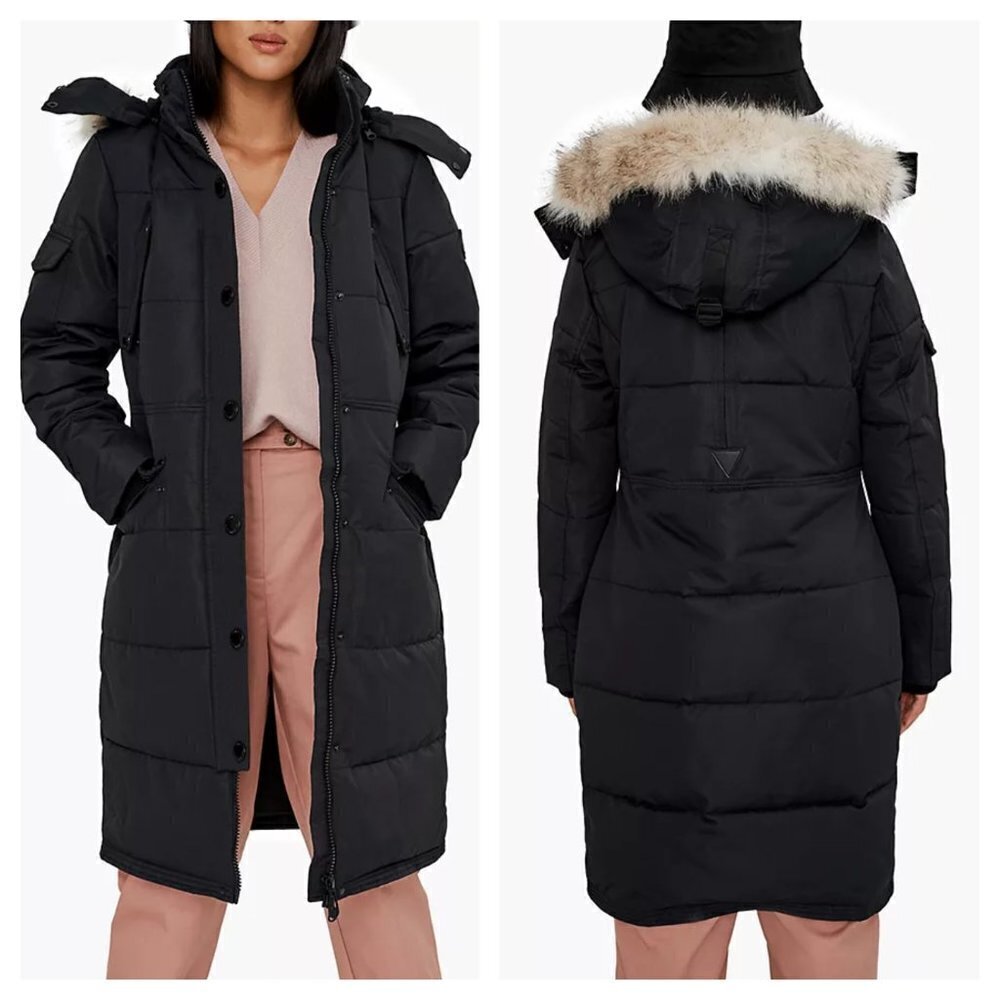 NEW Noize Kaylee Size XS Long Heavyweight Hooded Parka Coat